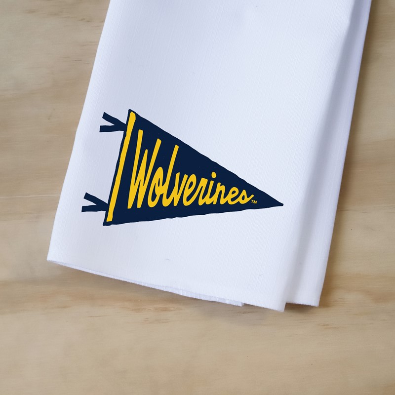 Michigan Wolverines Pennant Tea Towel MICH0004TT