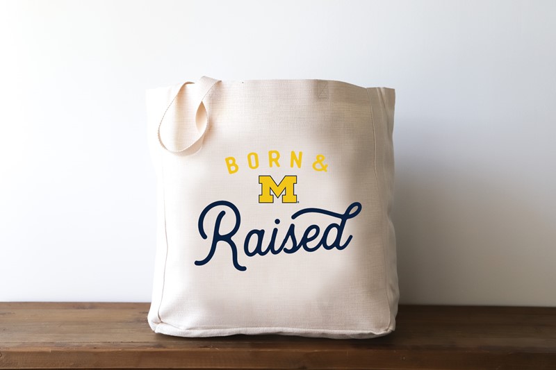 Michigan Born & Raised Tote MICH0015BAG
