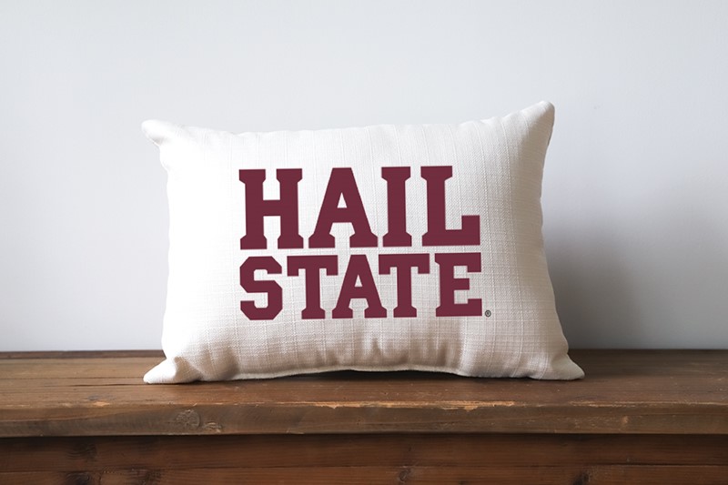 Hail State Word Mark Pilllow MSU0184