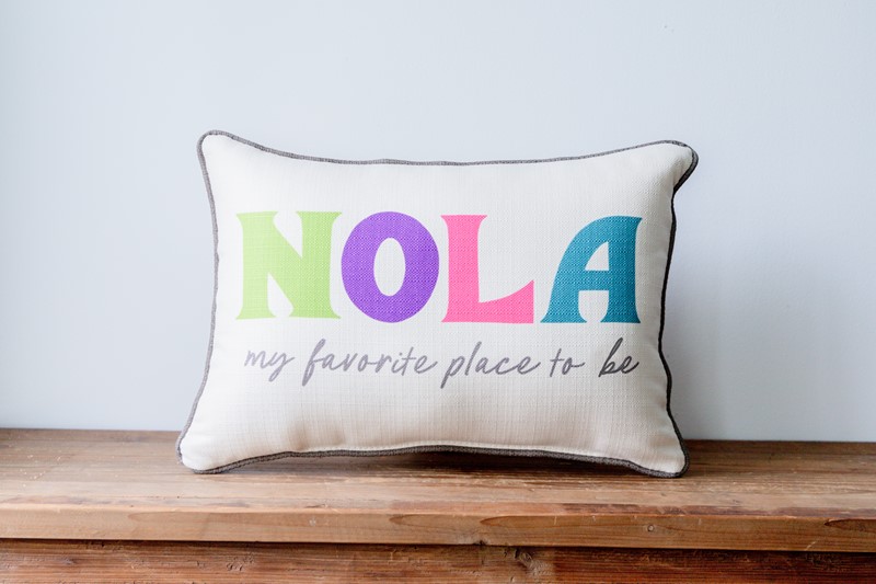 Funky Favorite Place to Be Pillow STE0793