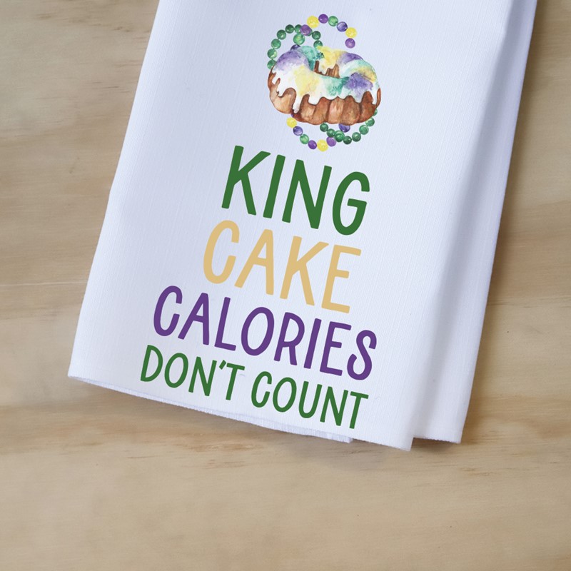 King Cake Calories Tea Towel MRD0002TT