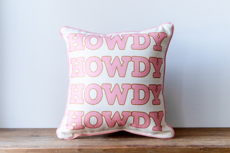 Howdy Pillow TXT1035