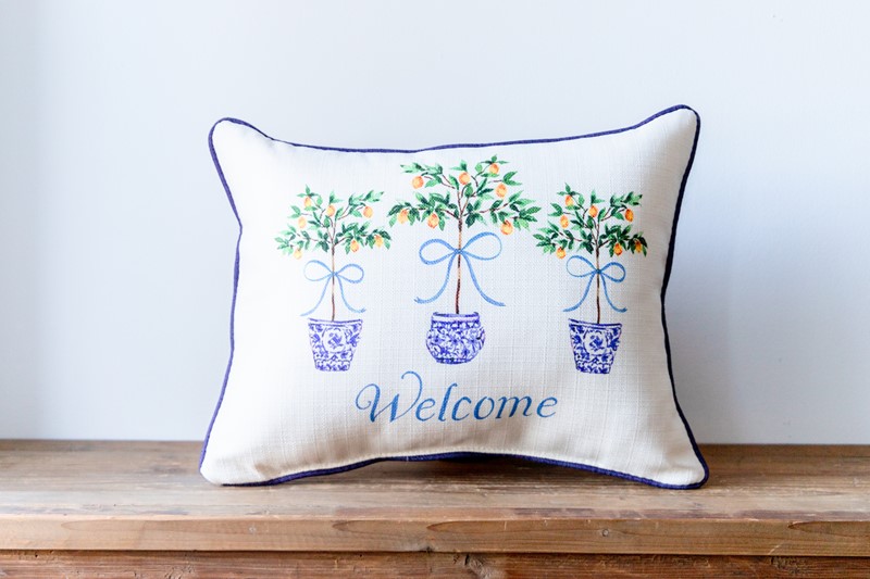 Lemon Trees Welcome Pillow TXT1113