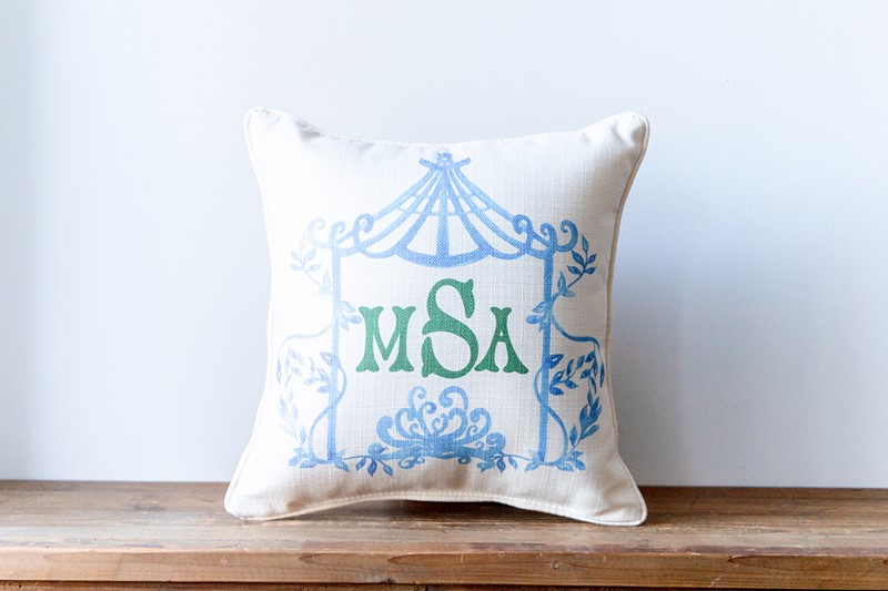 Pillows with initials embroidered deals