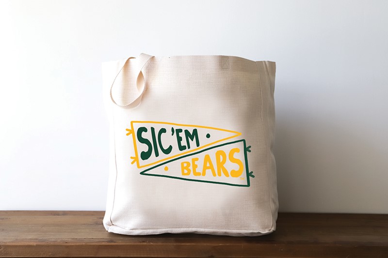 Baylor Double Collegiate Pennant Tote BU0025BAG