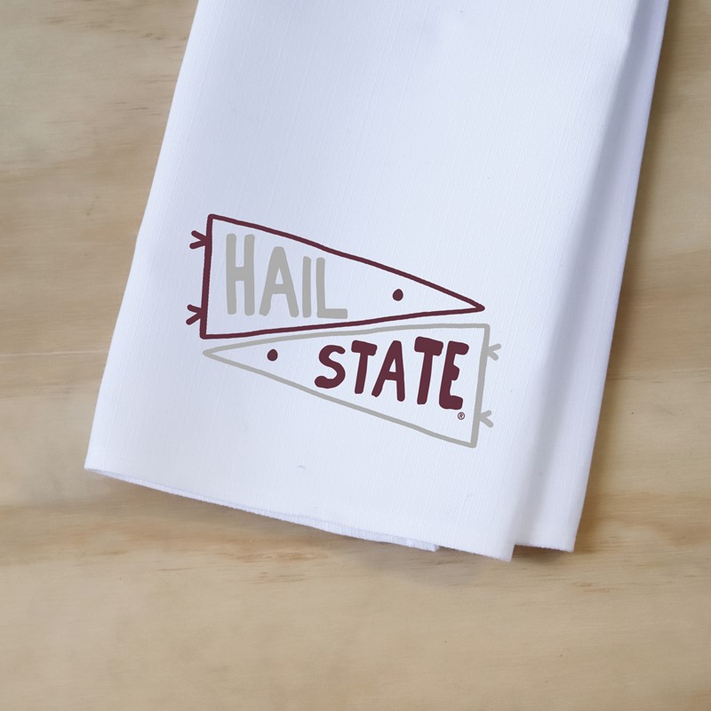MSU Double Collegiate Pennant Tea Towel MSU0181TT