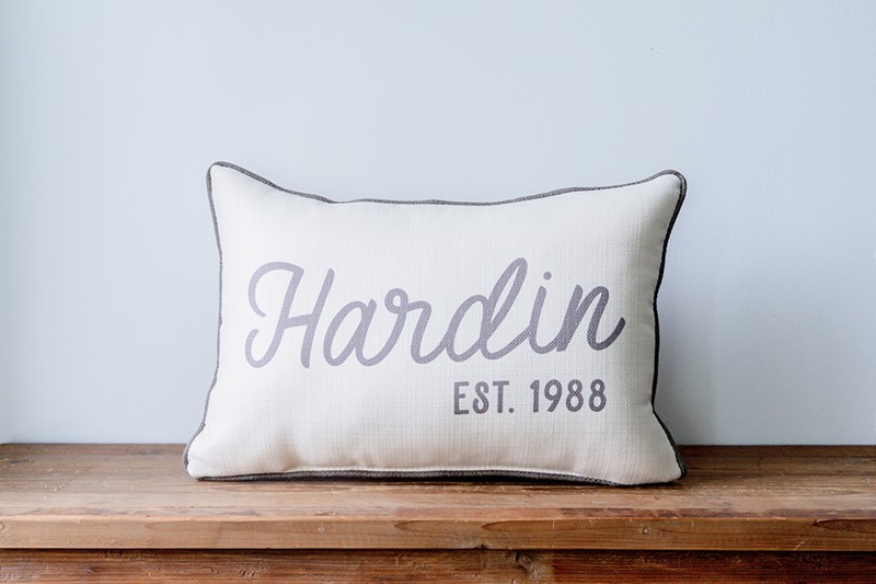 Herb Garden Last Name Est. Pillow TXT1097