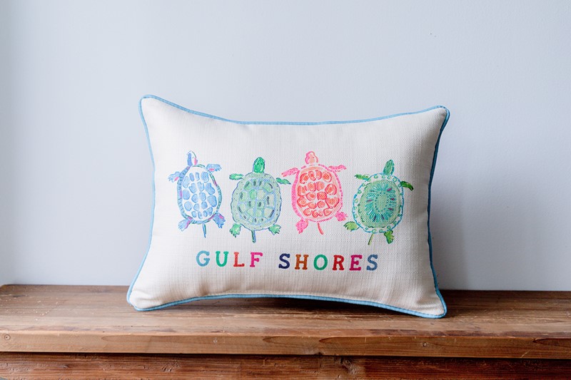 Happy Turtles Beach Name Pillow BEA0036