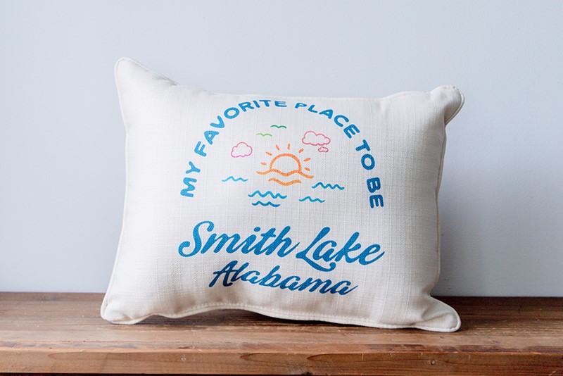 Lake Hometown Scene Pillow LAK0003