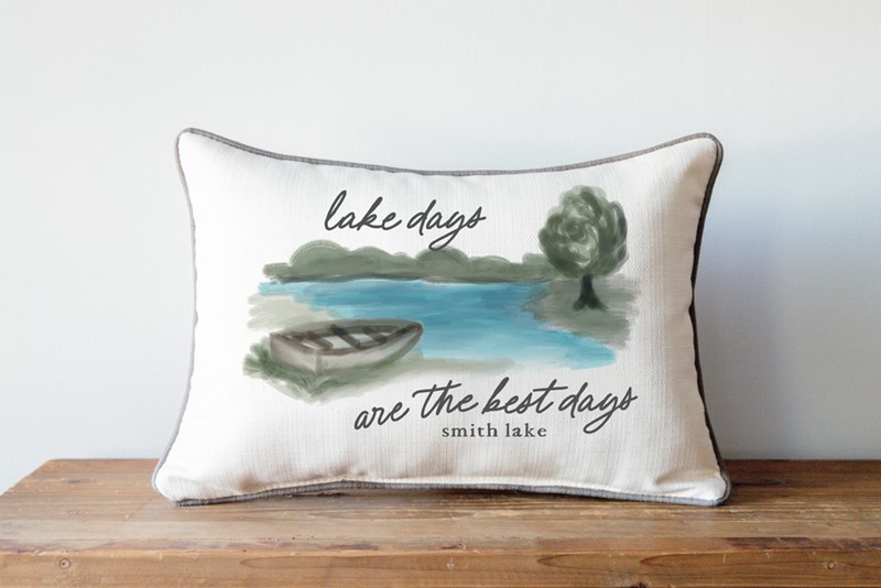 Lake Days Scene Pillow LAK0004