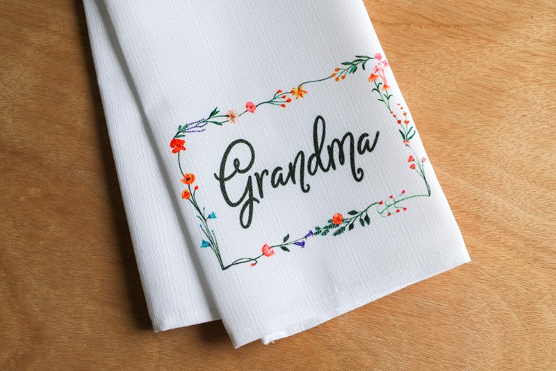 Wildflower Custom Name Tea Towel TXT1093TT