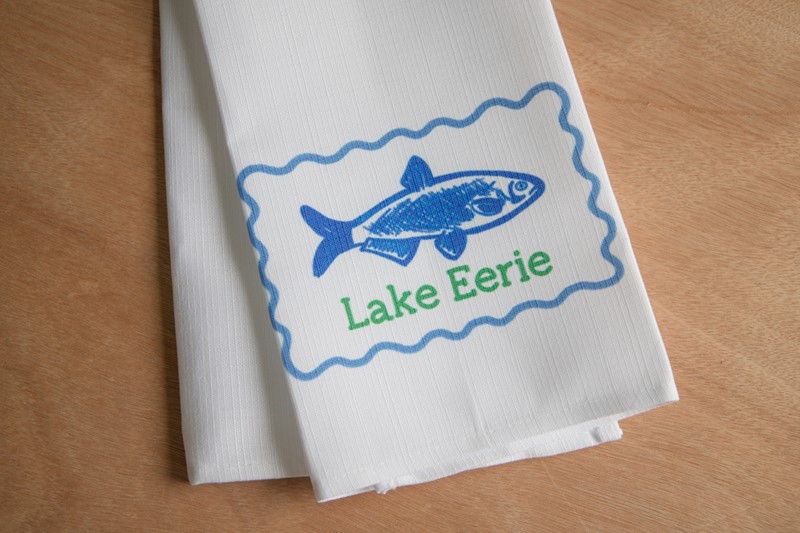 Wavy Lake Fish Tea Towel LAK0001TT