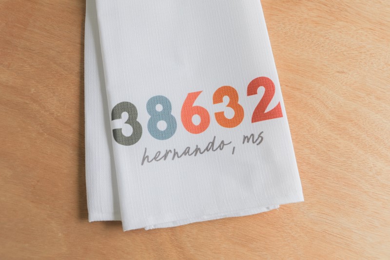 Little Birdie City Zip Code Tea Towel - Thumbnail 2