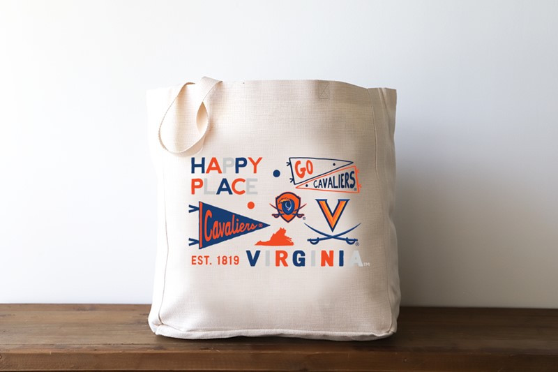Virginia Cavaliers Double Collegiate Pennant Tote UVA0015BAG