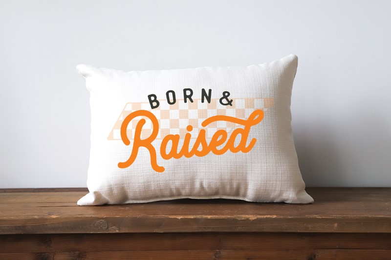 Tennessee Born & Raised Pillow UTEN0015