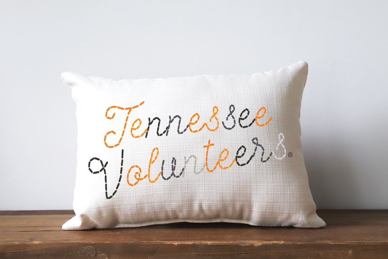 Tennessee Stitched Script Collegiate Pillow UTEN0018