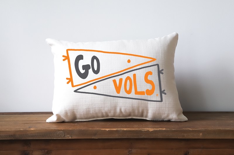 Tennessee Double Collegiate Pennant Pillow UTEN0031