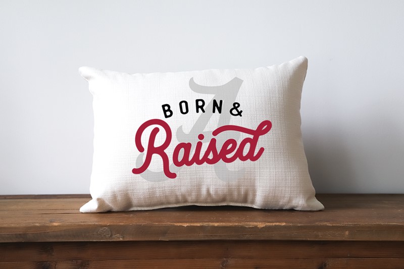 Alabama Born & Raised Pillow AL0004