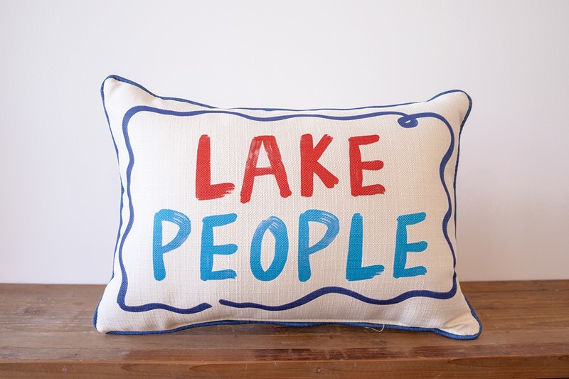 Swirly Lake People Pillow LAK0010