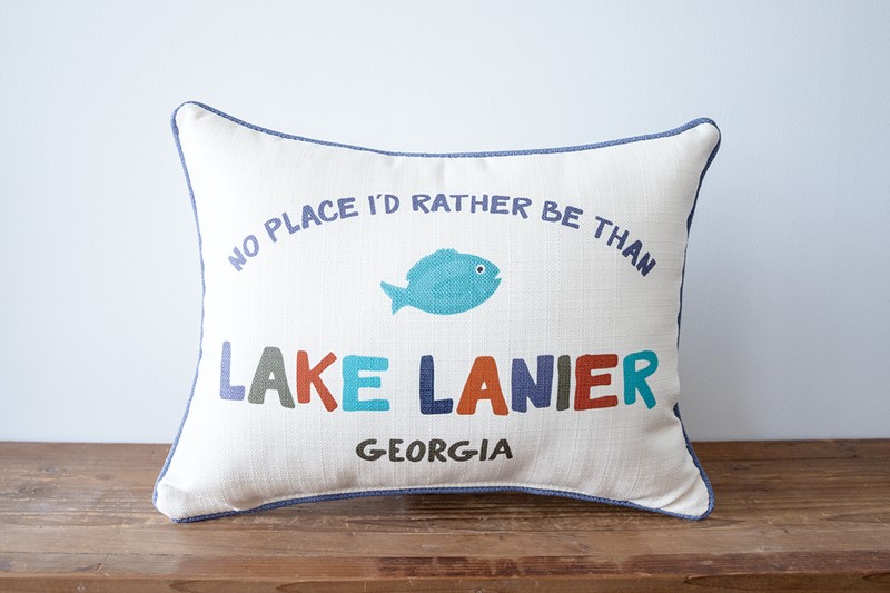 No Place Lake Fish Name Pillow LAK0013