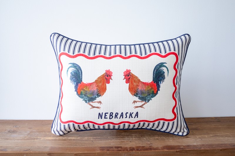Ticking Rooster Hometown Pillow STE0839