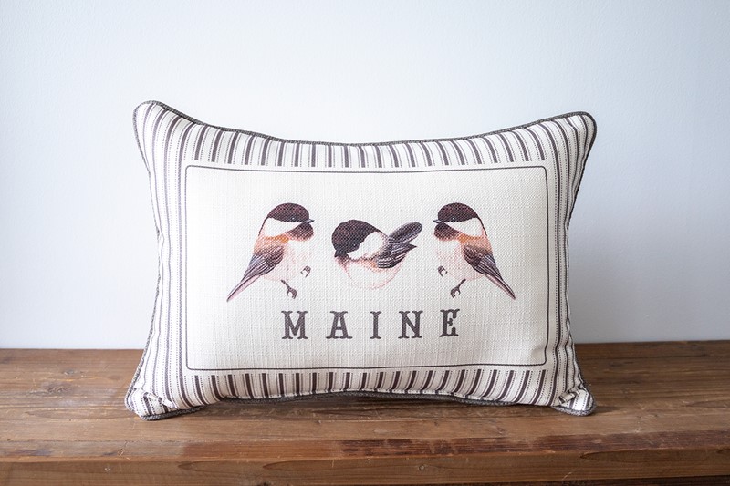 State Bird Ticking Hometown Pillow STE0840