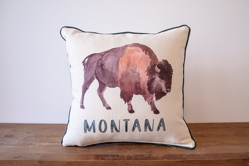 Bison Hometown Pillow WEST0005