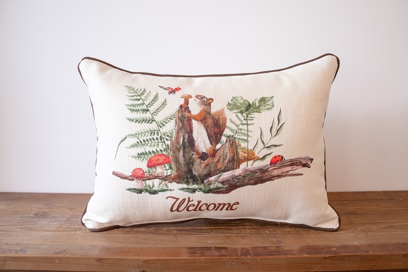 Woodland Squirrel Pillow TXT1117