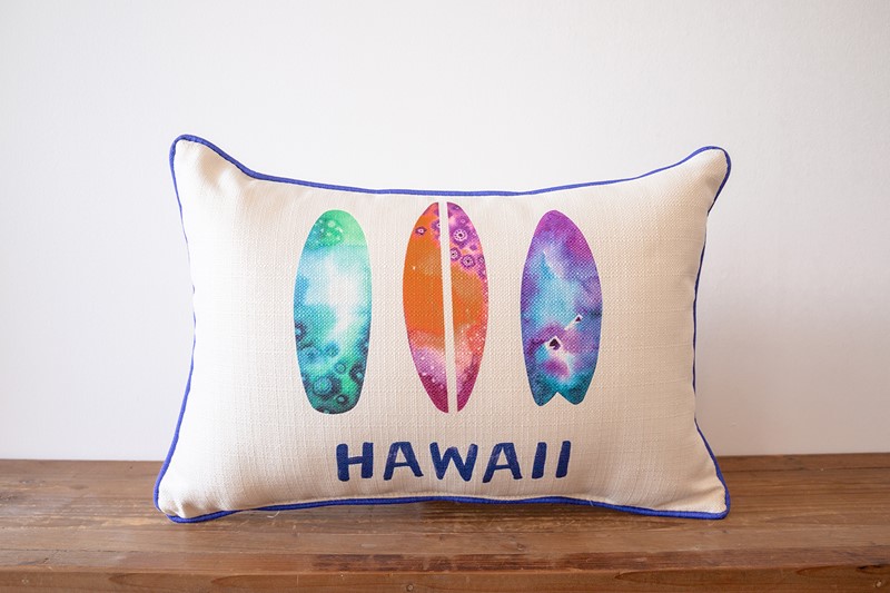Three Surfboards Pillow BEA0069