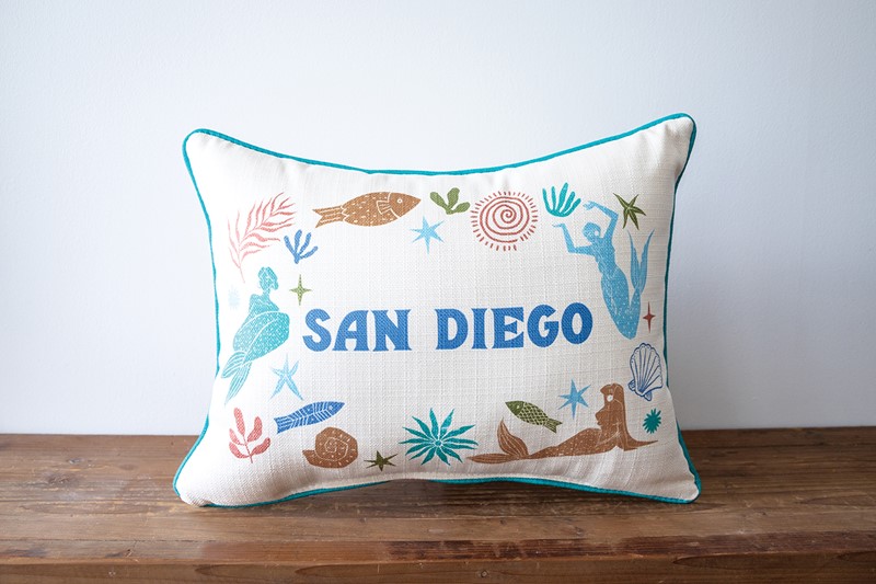Modern Mermaid Cluster Pillow BEA0071