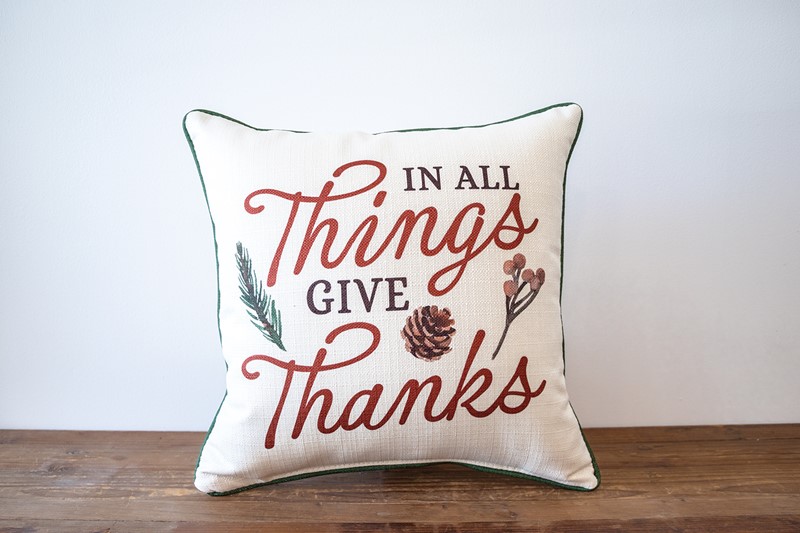 Give Thanks Square Pillow FAL0059