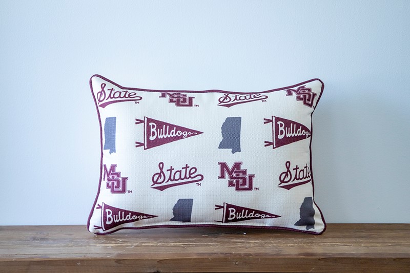 Mississippi State Pennant Pattern Pillow MSU0192