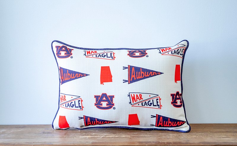 Auburn Pennant Pattern Pillow AU0041