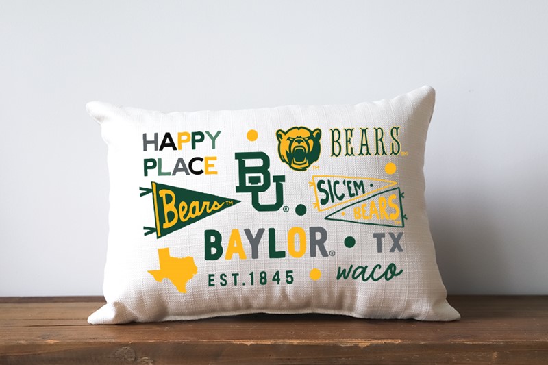 Baylor Collegiate Cluster Pillow BU0027