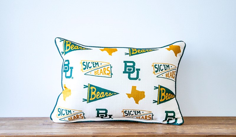 Baylor Pennant Pattern Pillow BU0028