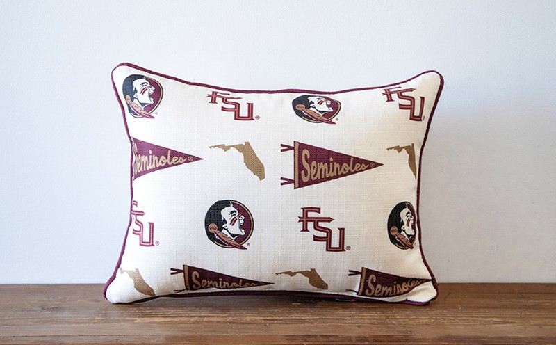 Florida State Pennant Pattern Pillow FSU0024