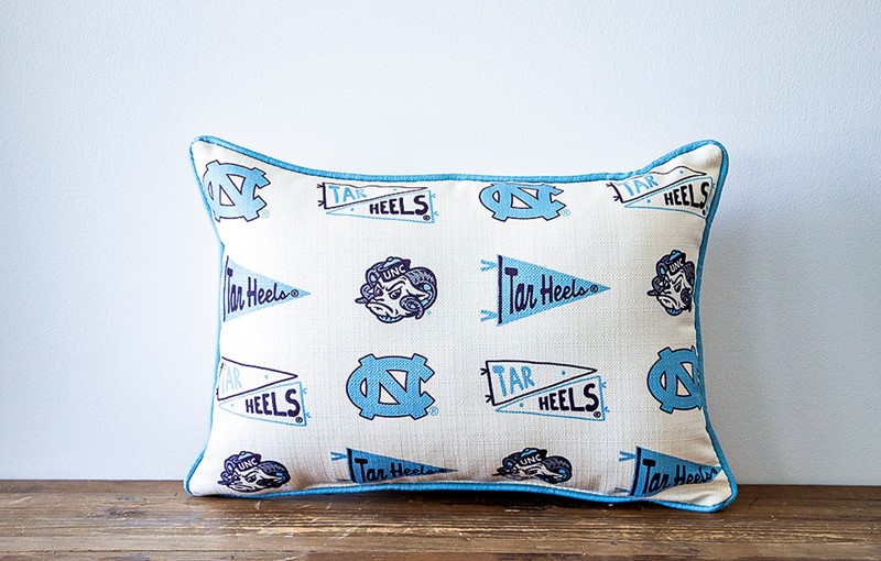 North Carolina Pennant Pattern Pillow UNC0026