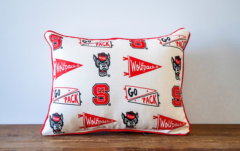 NC State Pennant Pattern Pillow NCSU0023