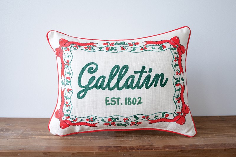 Grandmillennial Hometown Christmas Pillow CHR0303