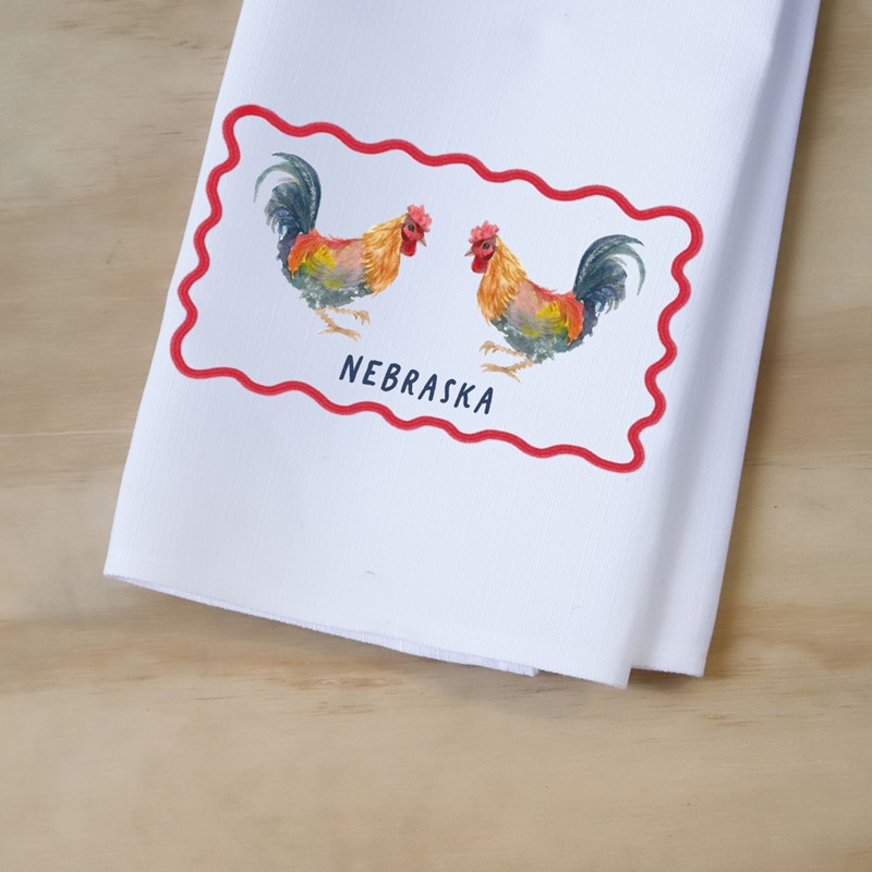 Ticking Rooster Hometown Tea Towel STE0839TT