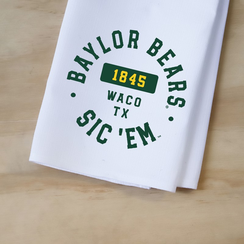 Baylor Athletic Circle Tea Towel BU0026TT