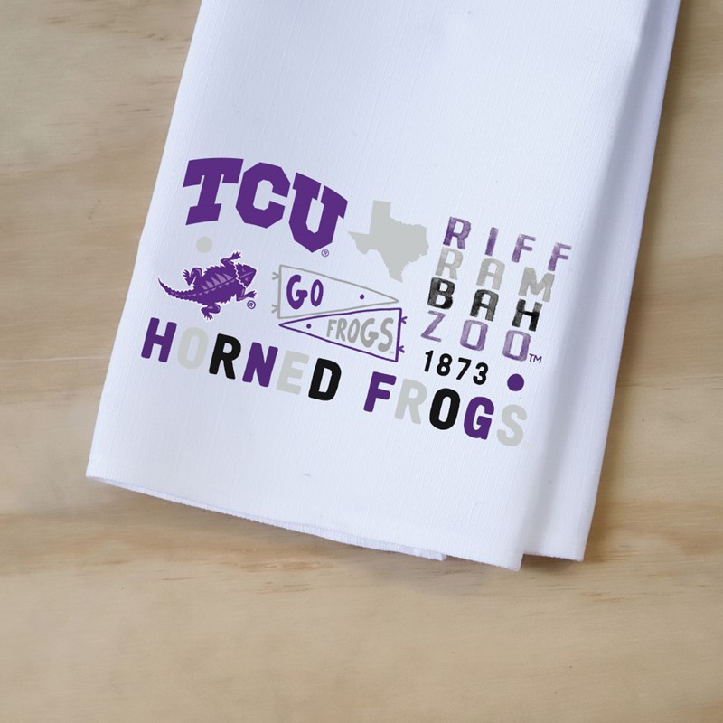 TCU Collegiate Cluster Tea Towel TCU0032TT