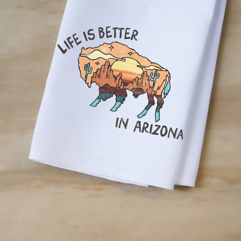 Life is Better Desert Buffalo Tea Towel DST0001TT