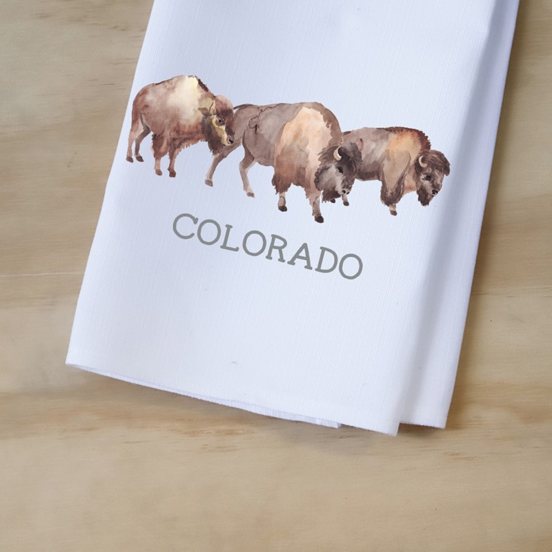 Three Bison Hometown Tea Towel WEST0004TT