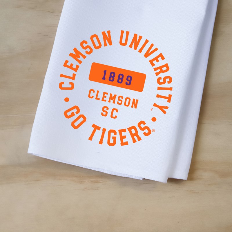 Clemson Athletic Circle Tea Towel CU0028TT