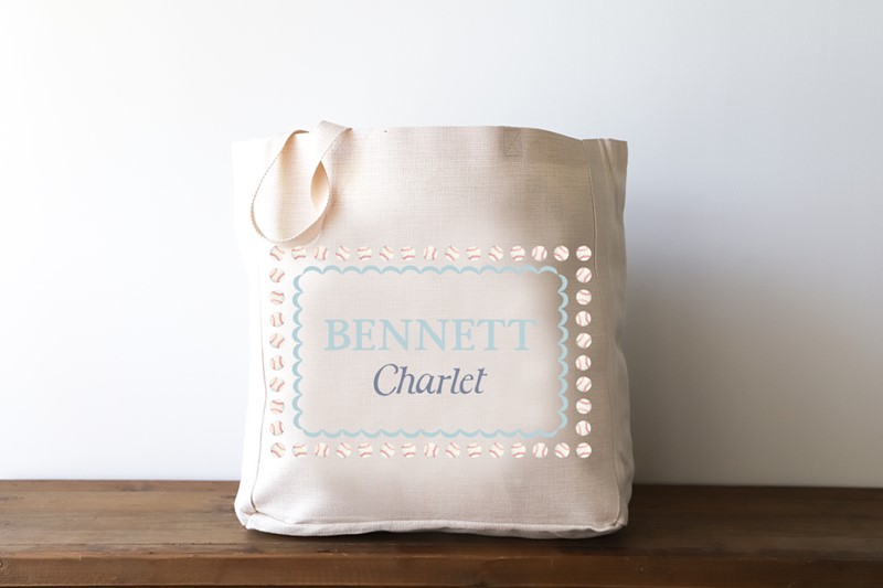 Sports Ball Name Frame Tote CHI0079BAG