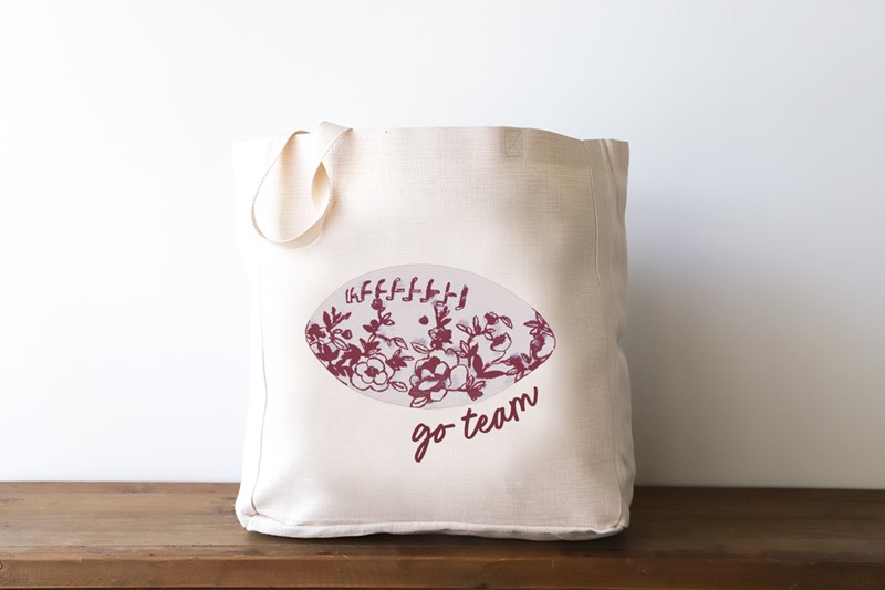Chinoiserie Football Tote TXT1120BAG