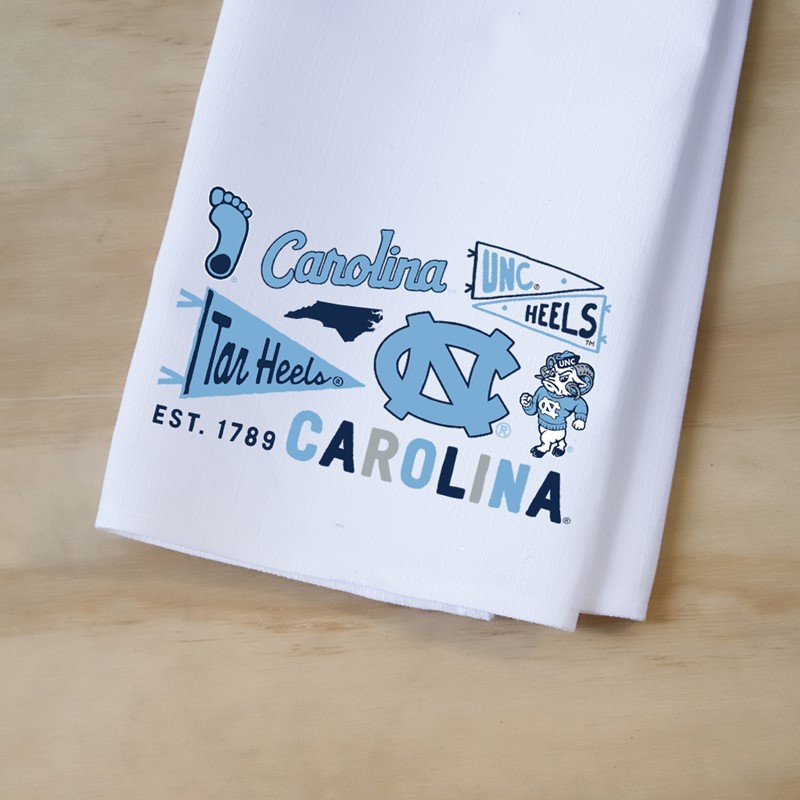 North Carolina Collegiate Cluster Tea Towel UNC0025TT
