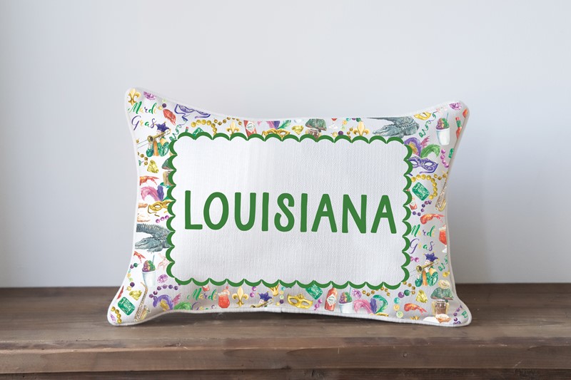 Mardi Gras Pattern Hometown Pillow MRD0023