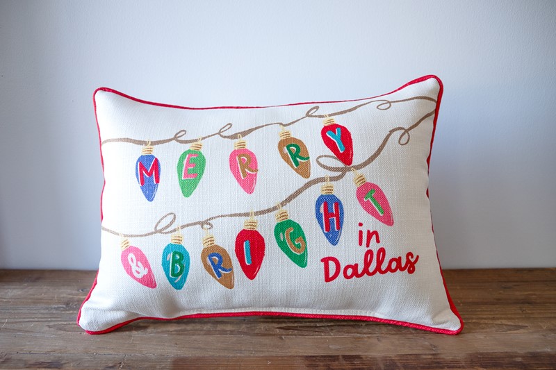 Merry & Bright Christmas Lights Pillow CHR0316